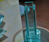 Vaso piccolo realizzato in vetro float